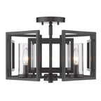 Golden Lighting 6068-FM BLK Matte Black Golden Lighting Marco 4-light Flush Mount In Matte Black Image 4