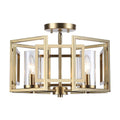 Golden Lighting 6068-FM BCB Brushed Champagne Brass Golden Lighting Marco 4-light Flush Mount In Brushed Champagne Brass Image 1