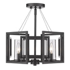 Golden Lighting Marco Golden Lighting Marco 4-light Semi-flush Mount In Brushed Champagne Brass