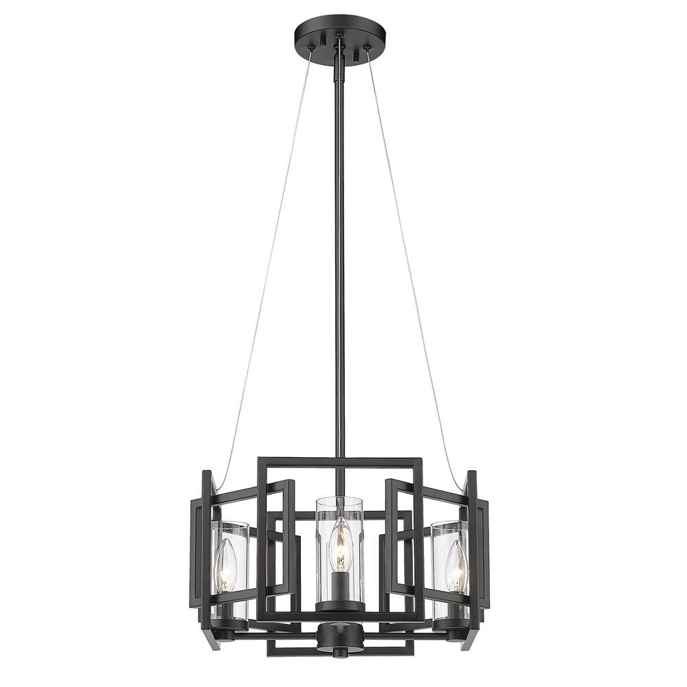 Golden Lighting 6068-SF BLK Matte Black Golden Lighting Marco 4-light Semi-flush Mount In Matte Black Image 6