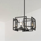 Golden Lighting 6068-SF BLK Matte Black Golden Lighting Marco 4-light Semi-flush Mount In Matte Black Image 3