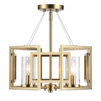 Golden Lighting 6068-SF BCB Brushed Champagne Brass Golden Lighting Marco 4-light Semi-flush Mount In Brushed Champagne Brass Image 1