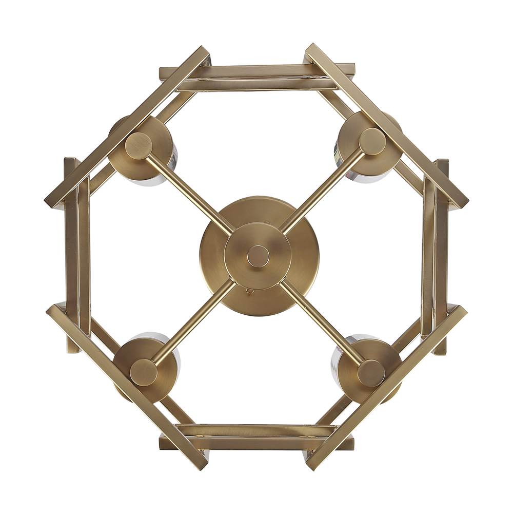 Golden Lighting 6068-4P BCB Brushed Champagne Brass Golden Lighting Marco 4-light Pendant In Brushed Champagne Brass Image 3