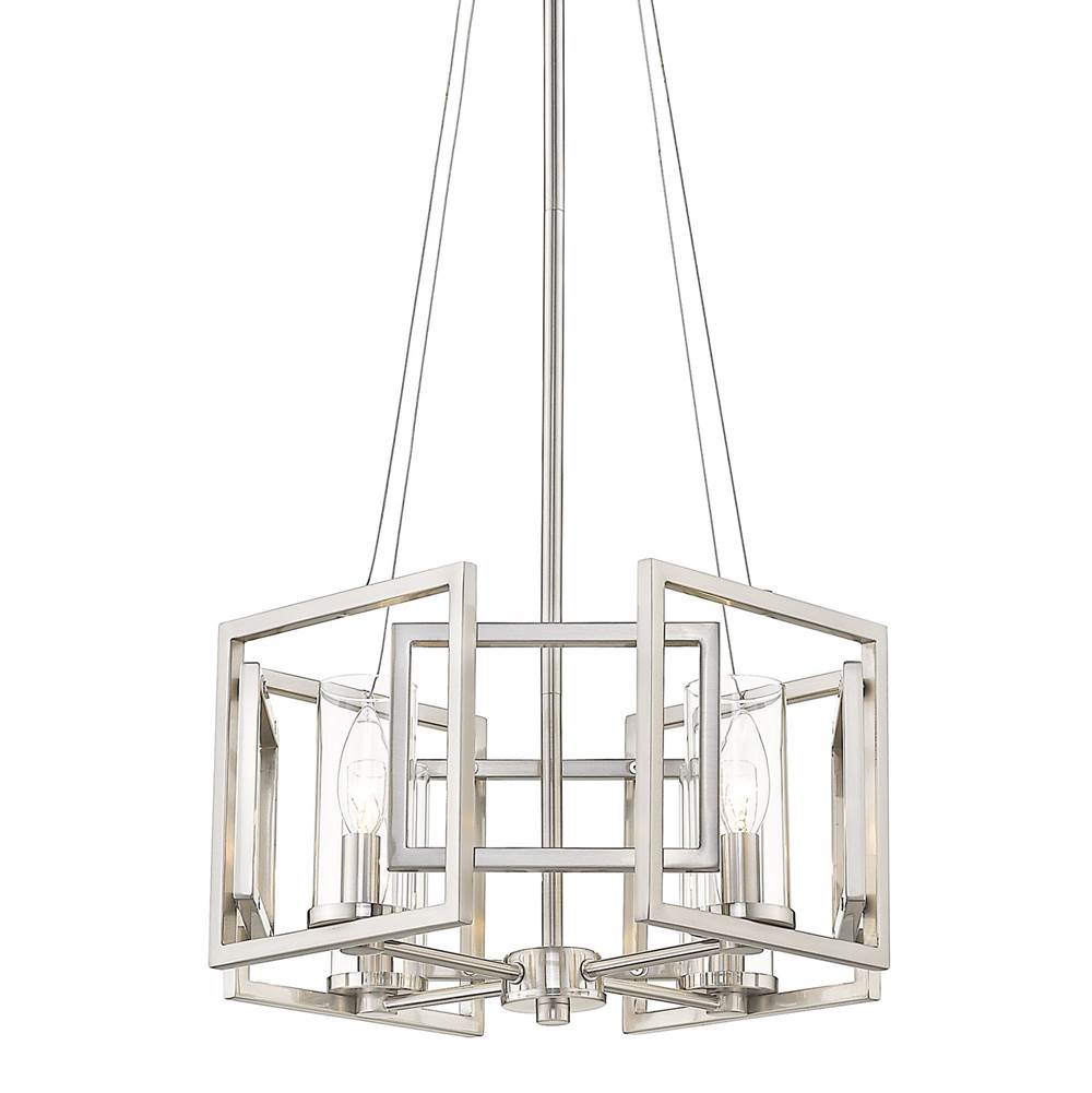 Golden Lighting 6068-SF PW Pewter Golden Lighting Marco 4-light Semi-flush Mount In Pewter Image 3