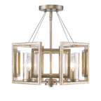 Golden Lighting Marco Golden Lighting Marco 4-light Semi-flush Mount In Brushed Champagne Brass