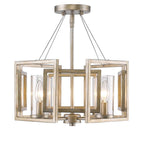 Golden Lighting 6068-SF WG White Gold Golden Lighting Marco 4-light Semi-flush Mount In White Gold Image 3