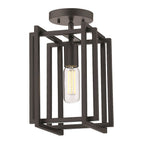 Golden Lighting Tribeca Golden Lighting Tribeca 1-light Semi-flush Mount In Matte Black