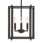 Golden Lighting 6070-4 BLK-BLK Matte Black Golden Lighting Tribeca 4-light Pendant In Matte Black Image 1