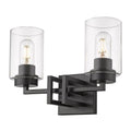 Golden Lighting Tribeca Golden Lighting Tribeca 2-light Vanity In Matte Black