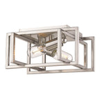 Golden Lighting 6070-FM PW-PW Pewter Golden Lighting Tribeca 2-light Flush Mount In Pewter Image 1
