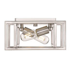 Golden Lighting Tribeca Golden Lighting Tribeca 2-light Flush Mount In Matte Black And Pewter Accents
