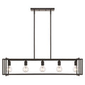 Golden Lighting 6070-LP BLK-BLK Matte Black Golden Lighting Tribeca 5-light Island Light In Matte Black Image 1