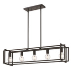 Golden Lighting Tribeca Golden Lighting Tribeca 5-light Island Light In Matte Black