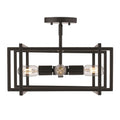 Golden Lighting 6070-SF BLK-BLK Matte Black Golden Lighting Tribeca 4-light Semi-flush Mount In Matte Black Image 1