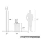 Golden Lighting 6071-OPST NB-CLR Natural Black Golden Lighting Tribeca 1-light Outdoor Post In Natural Black And Clear Glass Image 2
