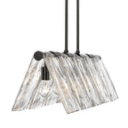Golden Lighting 6072-LP BLK-HWG Matte Black Golden Lighting Serenity 5-light Island Light In Matte Black Image 4
