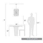 Golden Lighting 6073-O1P NB-BCW Natural Black Golden Lighting Seabrooke 1-light Outdoor Pendant In Natural Black And Black Composite Wicker Image 2
