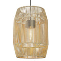 Golden Lighting Seabrooke Golden Lighting Seabrooke 1-light Outdoor Pendant In Natural Black And Summer Sands Shade