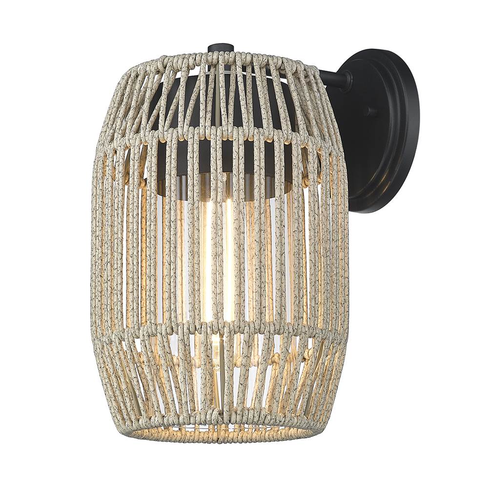 Golden Lighting 6073-OWM NB-SS Natural Black Golden Lighting Seabrooke 1-light Outdoor Wall In Natural Black Image 6