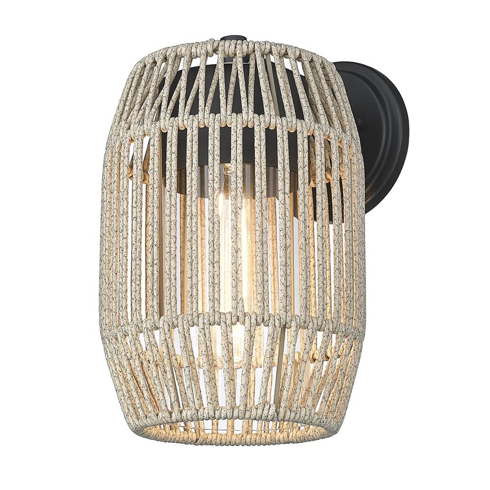 Golden Lighting 6073-OWM NB-SS Natural Black Golden Lighting Seabrooke 1-light Outdoor Wall In Natural Black Image 5