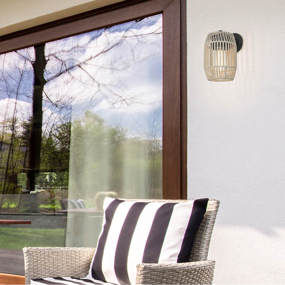 Golden Lighting 6073-OWM NB-SS Natural Black Golden Lighting Seabrooke 1-light Outdoor Wall In Natural Black Image 2