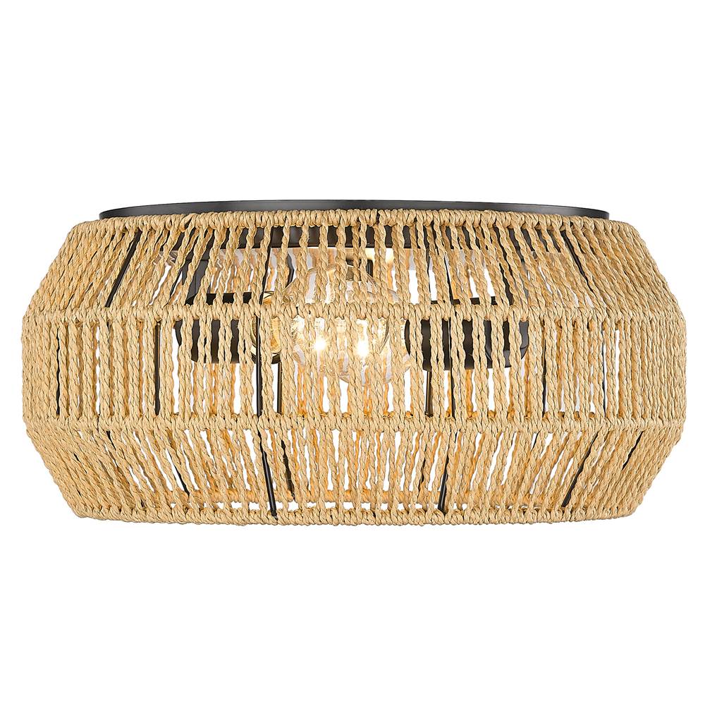 Golden Lighting Marlee Golden Lighting Marlee 2-light Flush Mount In Matte Black