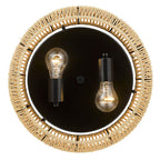 Golden Lighting 6076-FM BLK-NR Matte Black Golden Lighting Marlee 2-light Flush Mount In Matte Black Image 6