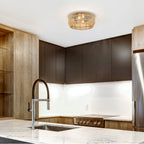 Golden Lighting 6076-FM BLK-NR Matte Black Golden Lighting Marlee 2-light Flush Mount In Matte Black Image 2