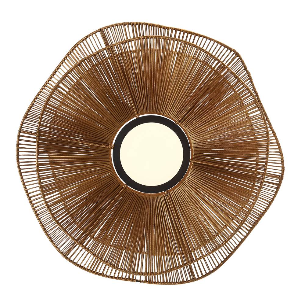 Golden Lighting 6300-24 LAT Latte Rope Wry Lighting Whisper Integrated Led Pendant In Latte Rope Image 6