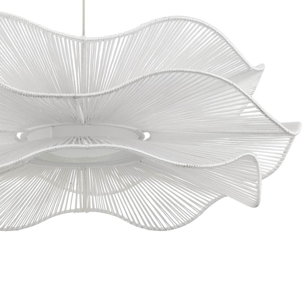 Golden Lighting 6300-24 WHT Matte White Wry Lighting Whisper Integrated Led Pendant In Matte White Image 4