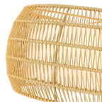 Golden Lighting 6805-6 BLK-NR Matte Black Golden Lighting Everly 6-light Chandelier In Matte Black And Natural Rattan Shade Image 4