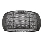 Golden Lighting 6805-6SF BLK-MBR Matte Black Golden Lighting Everly 6-light Semi-flush Mount In Matte Black And Modern Black Rattan Shade Image 1