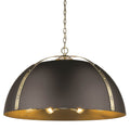 Golden Lighting 6928-8P AB-BLK Aged Brass Golden Lighting Aldrich 8-light Chandelier In Aged Brass Image 1