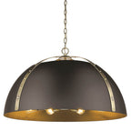 Golden Lighting 6928-8P AB-BLK Aged Brass Golden Lighting Aldrich 8-light Chandelier In Aged Brass Image 1