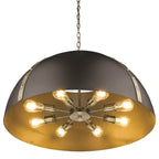 Golden Lighting 6928-8P AB-BLK Aged Brass Golden Lighting Aldrich 8-light Chandelier In Aged Brass Image 2