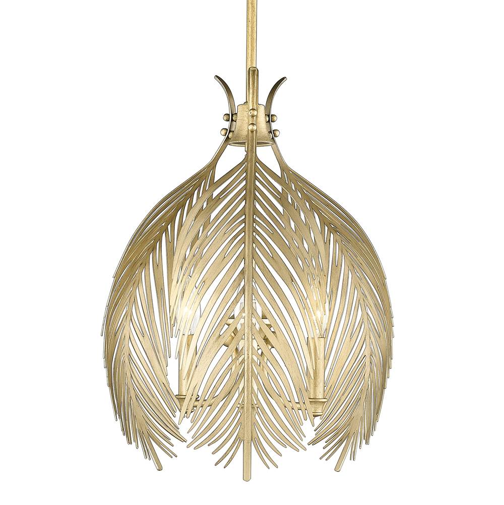 Golden Lighting 6930-3P VFG Vintage Fired Gold Golden Lighting Cay 3-light Pendant In Vintage Fired Gold Image 6
