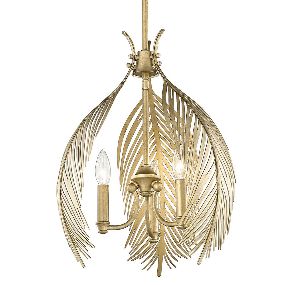Golden Lighting 6930-3P VFG Vintage Fired Gold Golden Lighting Cay 3-light Pendant In Vintage Fired Gold Image 5