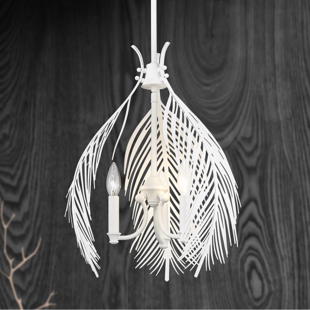 Golden Lighting 6930-3P WHT Matte White Golden Lighting Cay 3-light Pendant In Matte White Image 2