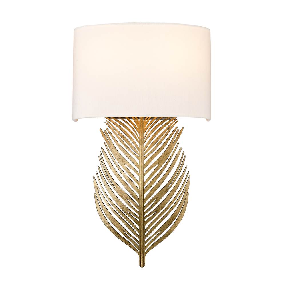 Golden Lighting Cay Golden Lighting Cay 2-light Wall Sconce In Vintage Fired Gold
