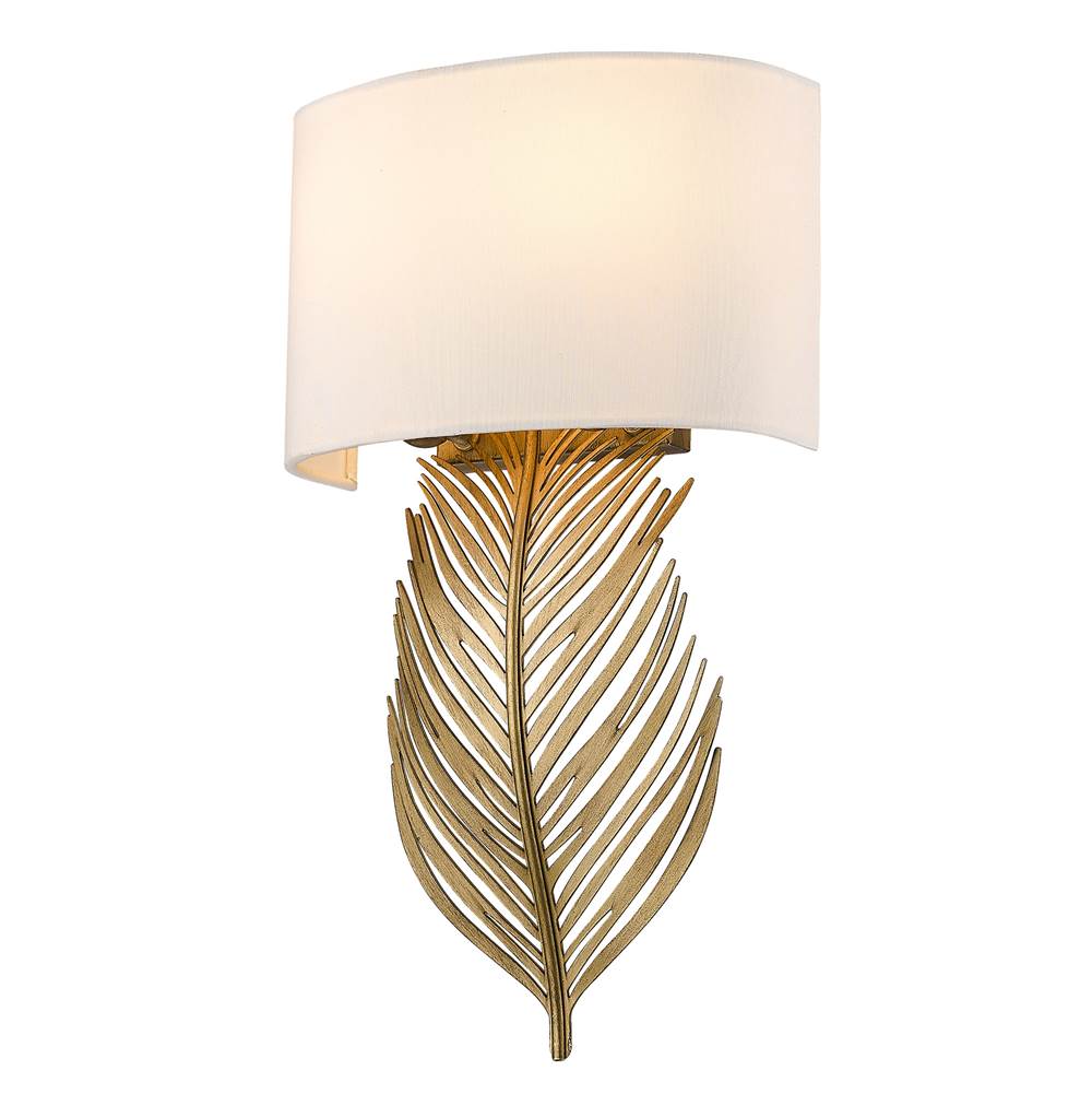 Golden Lighting 6930-WSC VFG-IL Vintage Fired Gold Golden Lighting Cay 2-light Wall Sconce In Vintage Fired Gold Image 7