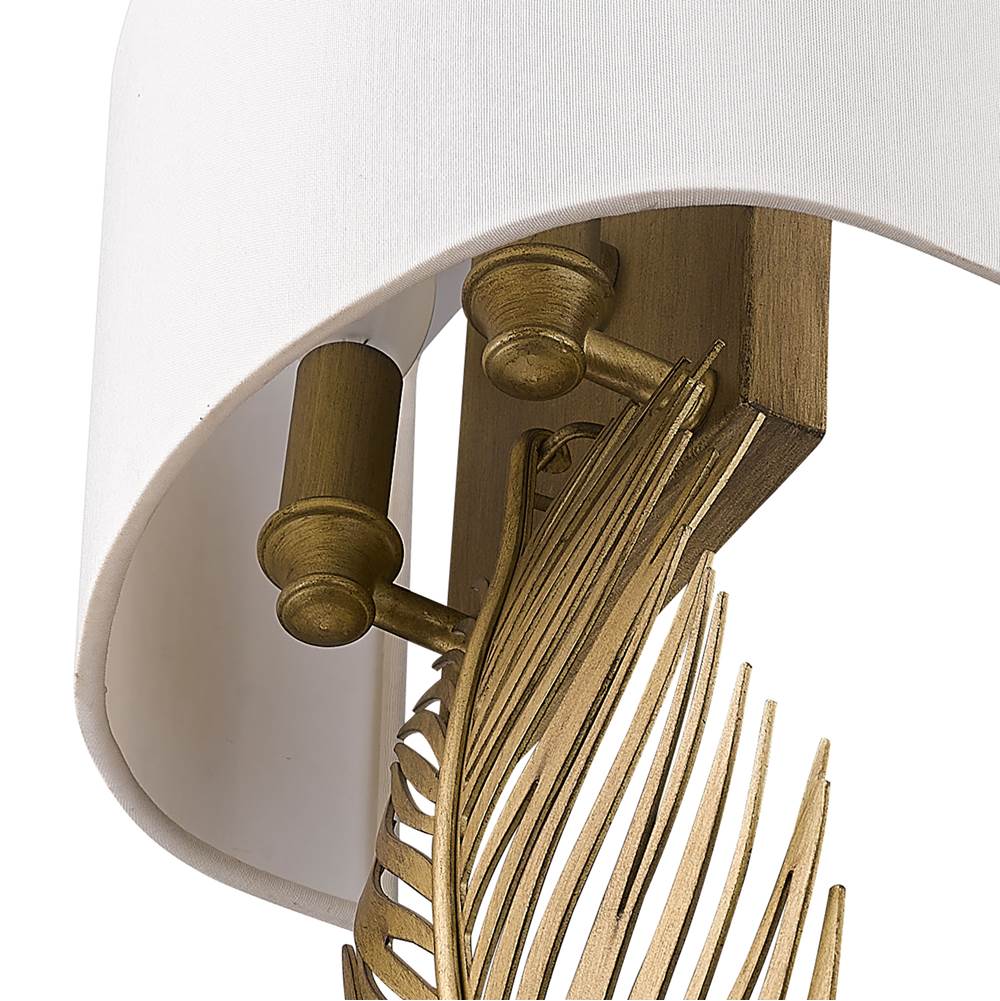 Golden Lighting 6930-WSC VFG-IL Vintage Fired Gold Golden Lighting Cay 2-light Wall Sconce In Vintage Fired Gold Image 5