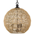 Golden Lighting 6933-3P BLK-NR Matte Black Golden Lighting Florence 3-light Pendant In Matte Black Image 1