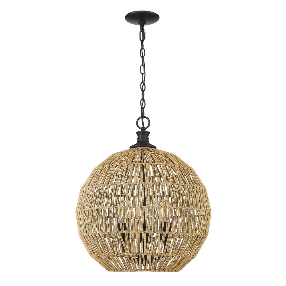 Golden Lighting Florence Golden Lighting Florence 3-light Pendant In Matte Black