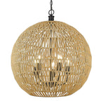 Golden Lighting 6933-5P BLK-NR Matte Black Golden Lighting Florence 5-light Pendant In Matte Black Image 1