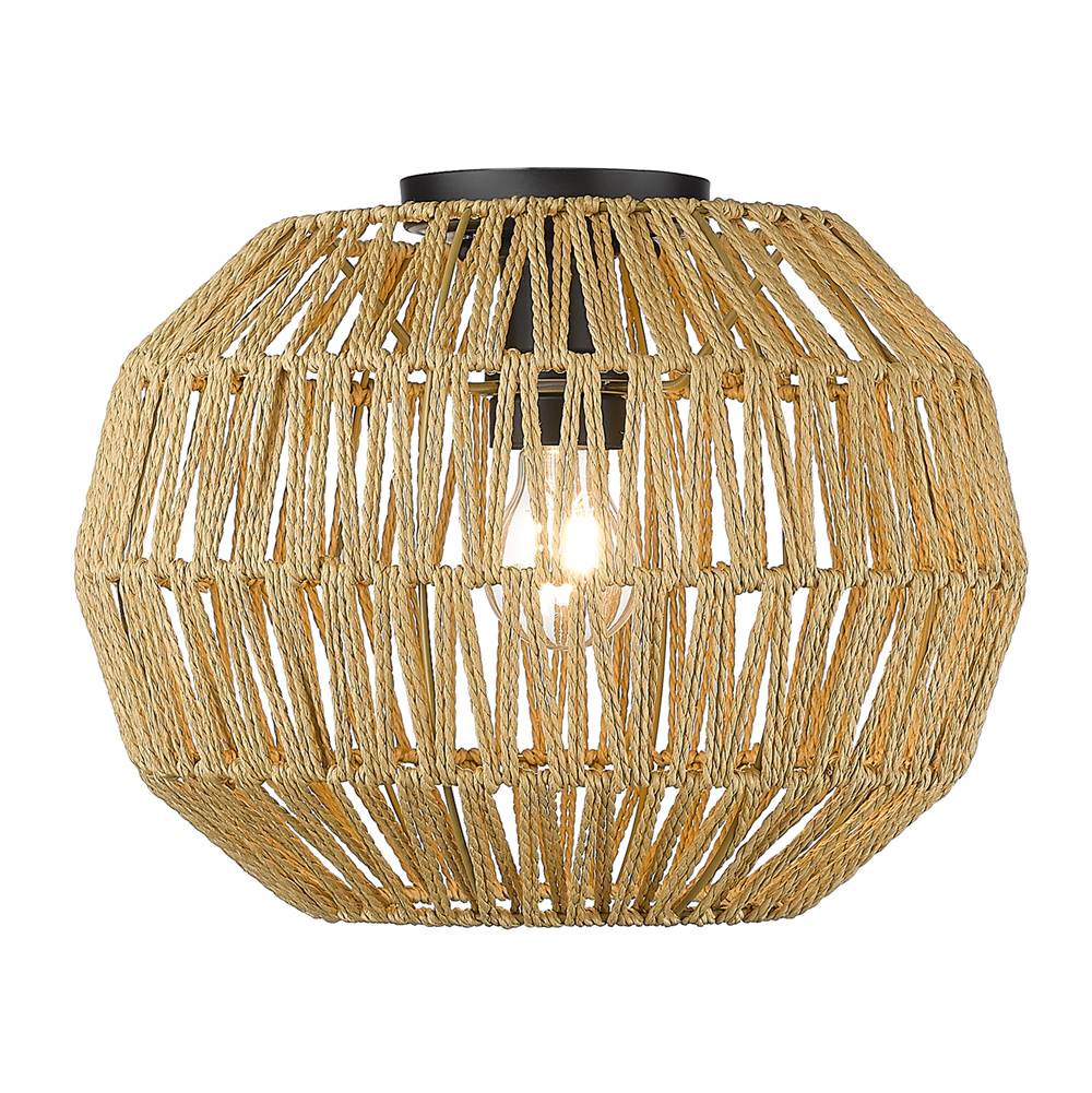 Golden Lighting Florence Golden Lighting Florence 1-light Flush Mount In Matte Black