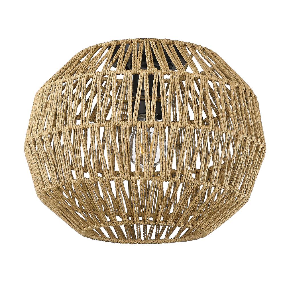 Golden Lighting 6933-FM BLK-NR Matte Black Golden Lighting Florence 1-light Flush Mount In Matte Black Image 5