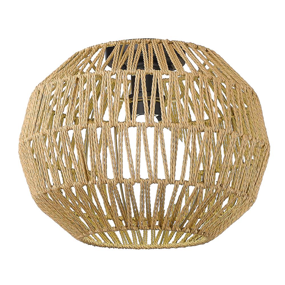 Golden Lighting 6933-FM BLK-NR Matte Black Golden Lighting Florence 1-light Flush Mount In Matte Black Image 4