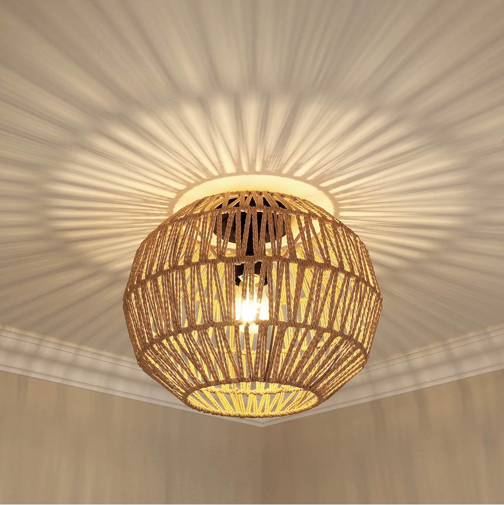 Golden Lighting 6933-FM BLK-NR Matte Black Golden Lighting Florence 1-light Flush Mount In Matte Black Image 3