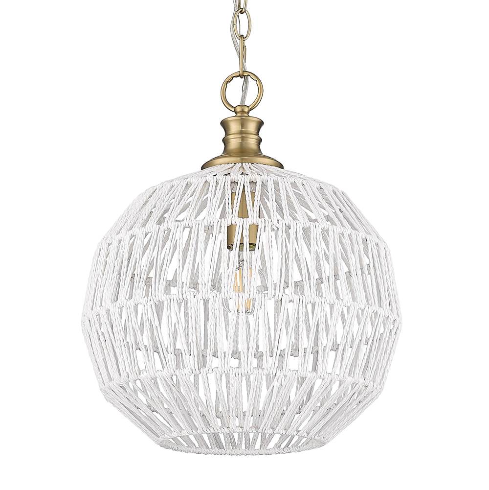Golden Lighting 6933-M BCB-WR Brushed Champagne Brass Golden Lighting Florence 1-light Pendant In Brushed Champagne Brass Image 1