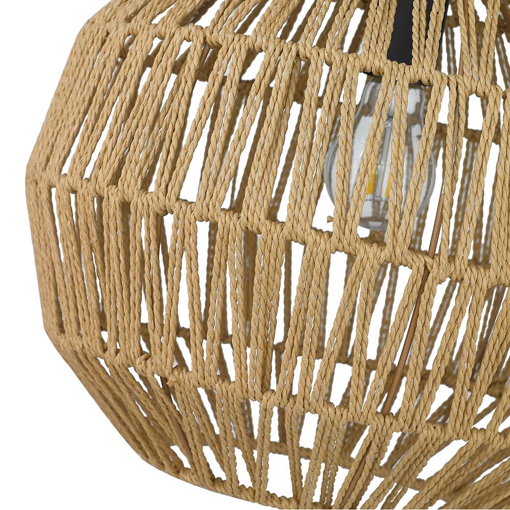 Golden Lighting 6933-M BLK-NR Matte Black Golden Lighting Florence 1-light Pendant In Matte Black Image 2